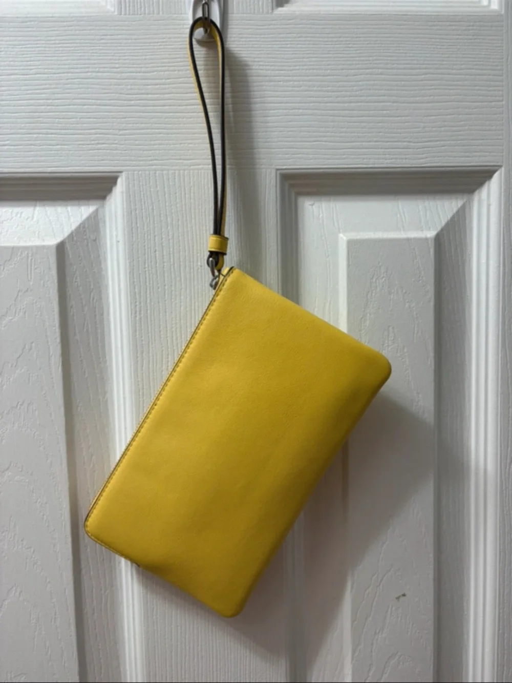 Coach Yellow Leather Wristlet Clutch